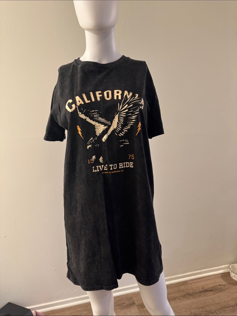 Adika Black Graphic 'California Live to Ride' Dress